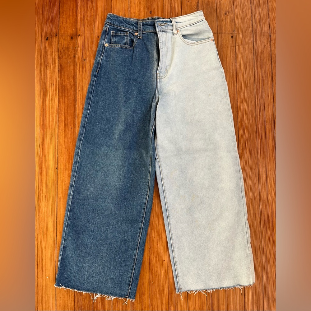 Wild Fable - High Rise Wide Leg Jean Two-Tone
